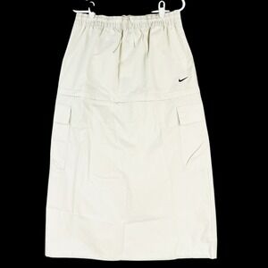 NWT NIKE Sportwear Women's Loose Fit Beige Woven Cargo Convetible Skirt Size S